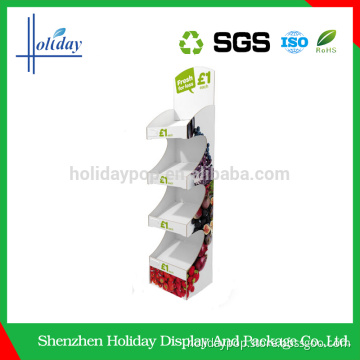 Cheap price retail floor cardboard display stand for food